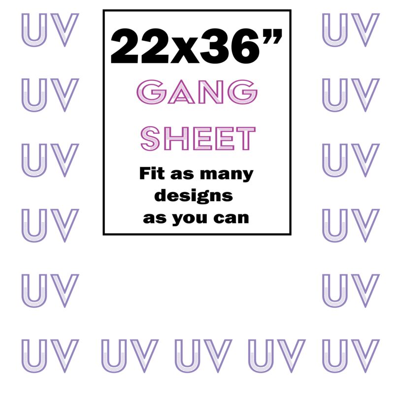 UV DTF Gang Sheet 22x36" Thumbnail