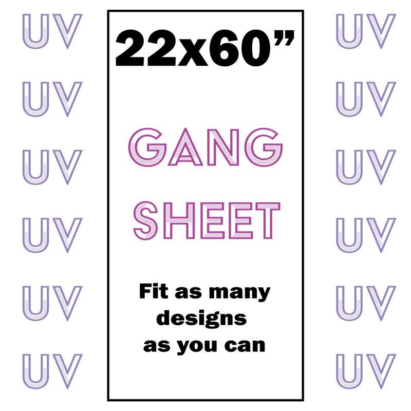 UV DTF Gang Sheet 22x60" Thumbnail